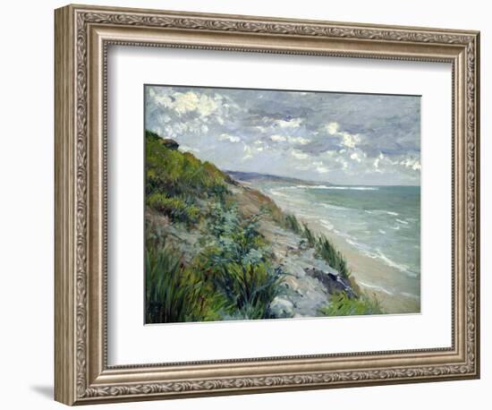 Cliffs by the Sea at Trouville-Gustave Caillebotte-Framed Premium Giclee Print