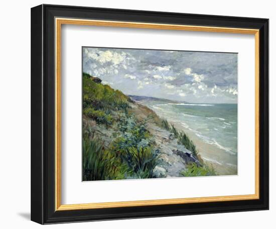 Cliffs by the Sea at Trouville-Gustave Caillebotte-Framed Premium Giclee Print