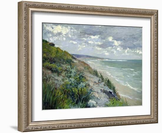 Cliffs by the Sea at Trouville-Gustave Caillebotte-Framed Giclee Print