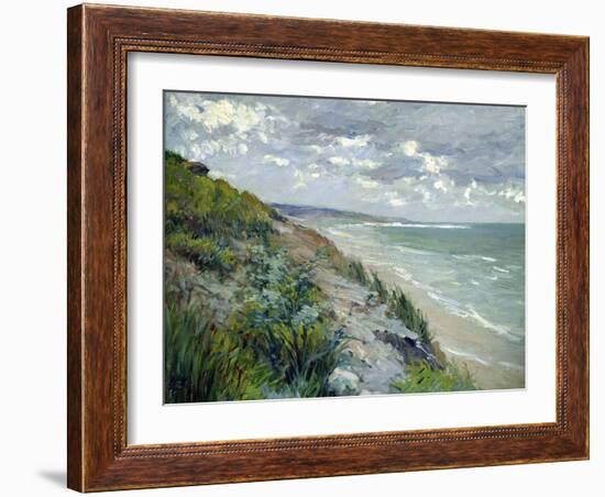 Cliffs by the Sea at Trouville-Gustave Caillebotte-Framed Giclee Print