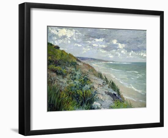 Cliffs by the Sea at Trouville-Gustave Caillebotte-Framed Giclee Print