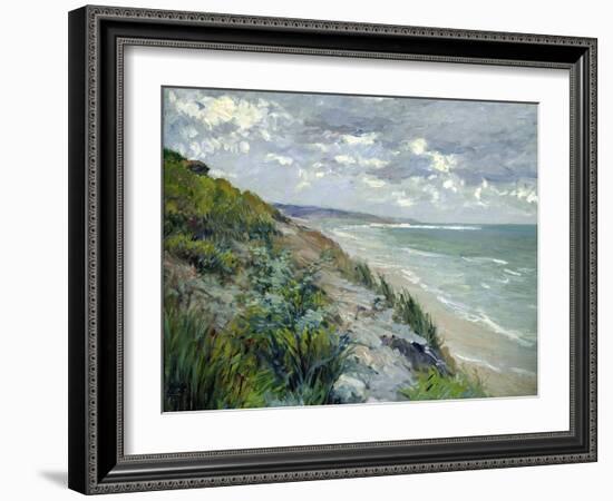 Cliffs by the Sea at Trouville-Gustave Caillebotte-Framed Giclee Print