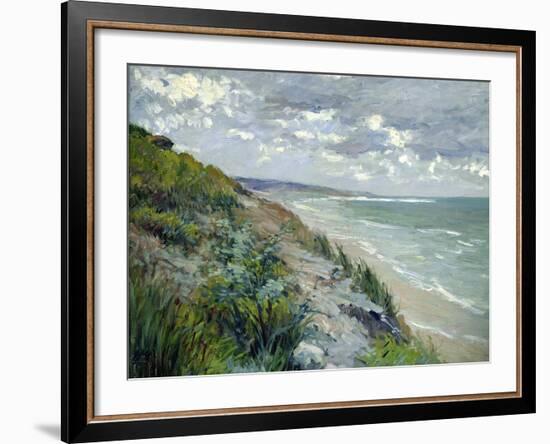 Cliffs by the Sea at Trouville-Gustave Caillebotte-Framed Giclee Print