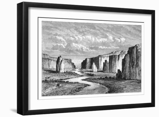 Cliffs in the Yellow Earth, North of Tai-Yeun, Shanxi, China, 1895-Armand Kohl-Framed Giclee Print