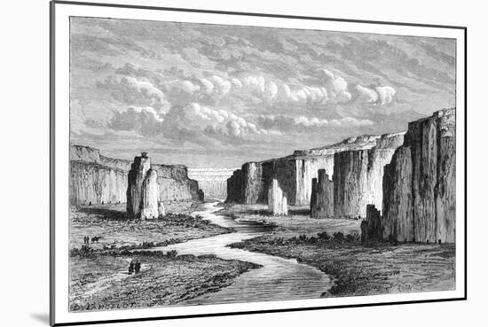 Cliffs in the Yellow Earth, North of Tai-Yeun, Shanxi, China, 1895-Armand Kohl-Mounted Giclee Print