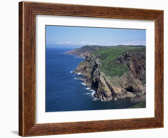 Cliffs Looking East from Near Crabbe of North Coast St. Mary, Jersey, Channel Islands-David Hunter-Framed Photographic Print