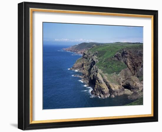 Cliffs Looking East from Near Crabbe of North Coast St. Mary, Jersey, Channel Islands-David Hunter-Framed Photographic Print