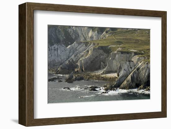 Cliffs Near Ashleam, Achill Island, County Mayo, Connacht, Republic of Ireland-Gary Cook-Framed Photographic Print