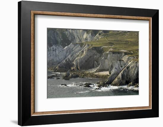 Cliffs Near Ashleam, Achill Island, County Mayo, Connacht, Republic of Ireland-Gary Cook-Framed Photographic Print