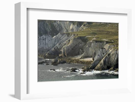 Cliffs Near Ashleam, Achill Island, County Mayo, Connacht, Republic of Ireland-Gary Cook-Framed Photographic Print