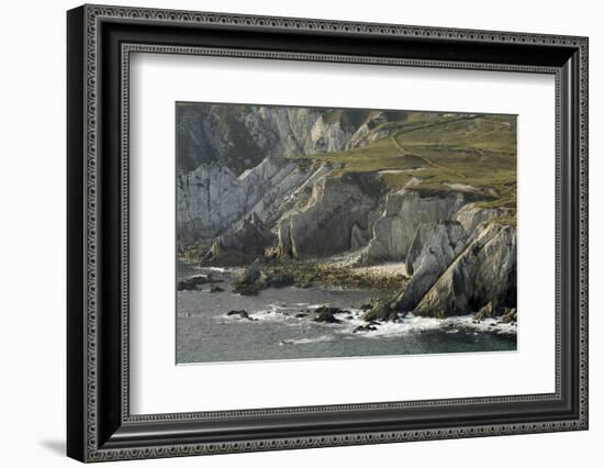 Cliffs Near Ashleam, Achill Island, County Mayo, Connacht, Republic of Ireland-Gary Cook-Framed Photographic Print