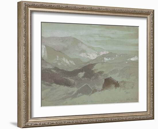 Cliffs of Ecclesbourne near Hastings, 1862-Thomas Moran-Framed Giclee Print