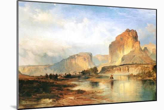 Cliffs of Green River-Thomas Moran-Mounted Art Print