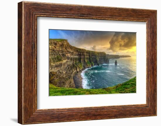 Cliffs of Moher at Sunset, Co. Clare, Ireland-Patryk Kosmider-Framed Photographic Print