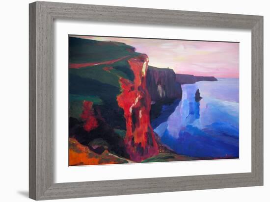 Cliffs of Moher in County Clare Ireland at Sunset-Markus Bleichner-Framed Art Print