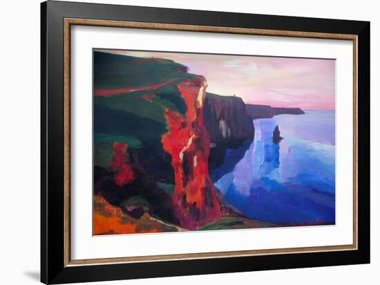 Cliffs of Moher in County Clare Ireland at Sunset-Markus Bleichner-Framed Art Print