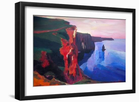 Cliffs of Moher in County Clare Ireland at Sunset-Markus Bleichner-Framed Art Print