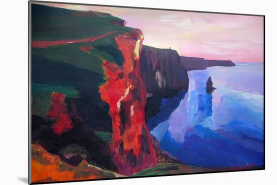 Cliffs of Moher in County Clare Ireland at Sunset-Markus Bleichner-Mounted Art Print