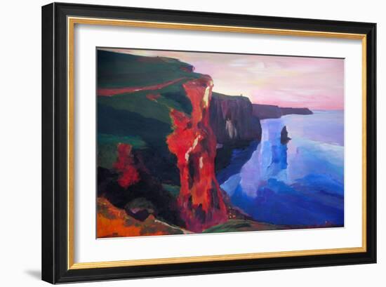 Cliffs of Moher in County Clare Ireland at Sunset-Markus Bleichner-Framed Art Print