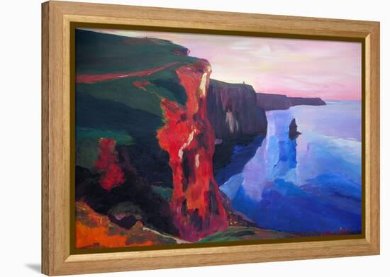 Cliffs of Moher in County Clare Ireland at Sunset-Markus Bleichner-Framed Stretched Canvas