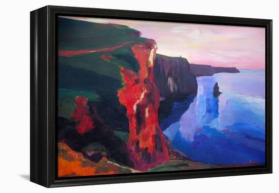 Cliffs of Moher in County Clare Ireland at Sunset-Markus Bleichner-Framed Stretched Canvas