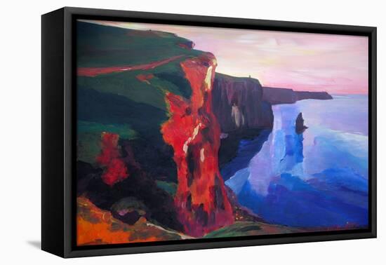 Cliffs of Moher in County Clare Ireland at Sunset-Markus Bleichner-Framed Stretched Canvas