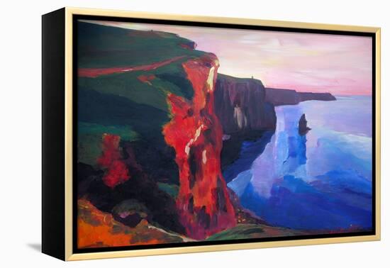 Cliffs of Moher in County Clare Ireland at Sunset-Markus Bleichner-Framed Stretched Canvas