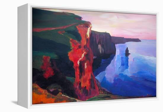 Cliffs of Moher in County Clare Ireland at Sunset-Markus Bleichner-Framed Stretched Canvas