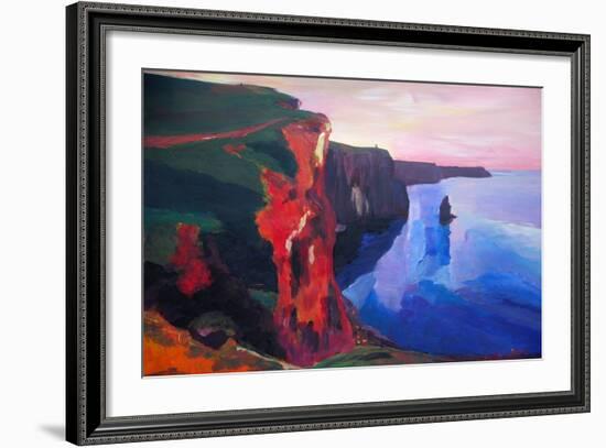 Cliffs of Moher in County Clare Ireland at Sunset-Markus Bleichner-Framed Art Print