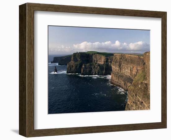 Cliffs of Moher, Rising to 230M in Height, O'Brians Tower and Breanan Mor Seastack, County Clare-Gavin Hellier-Framed Photographic Print