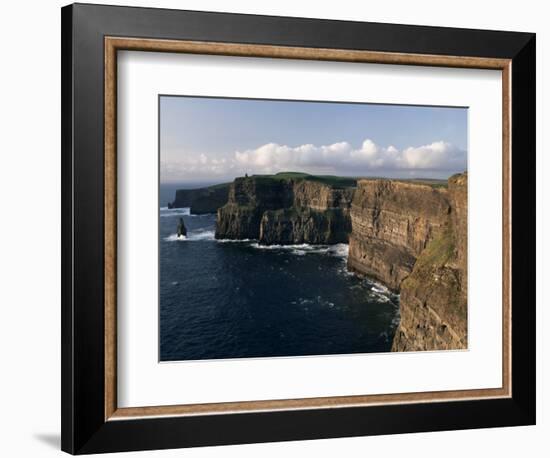 Cliffs of Moher, Rising to 230M in Height, O'Brians Tower and Breanan Mor Seastack, County Clare-Gavin Hellier-Framed Photographic Print