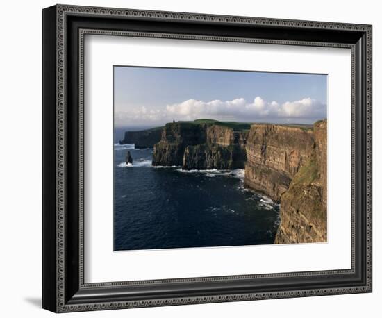 Cliffs of Moher, Rising to 230M in Height, O'Brians Tower and Breanan Mor Seastack, County Clare-Gavin Hellier-Framed Photographic Print