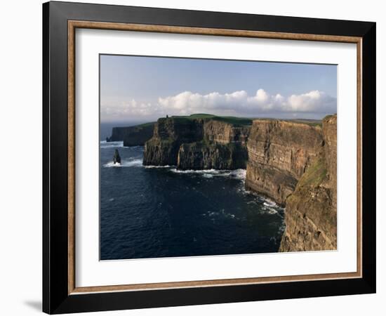 Cliffs of Moher, Rising to 230M in Height, O'Brians Tower and Breanan Mor Seastack, County Clare-Gavin Hellier-Framed Photographic Print