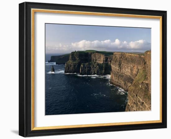 Cliffs of Moher, Rising to 230M in Height, O'Brians Tower and Breanan Mor Seastack, County Clare-Gavin Hellier-Framed Photographic Print