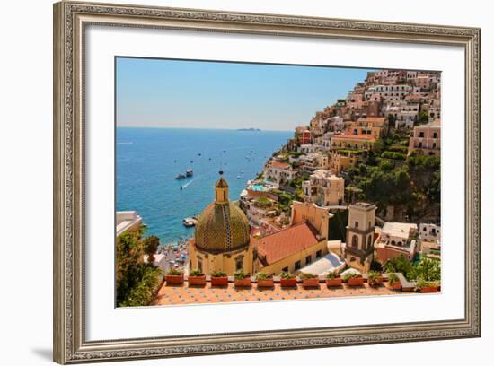 Cliffs of the Almafi Coast Italy-null-Framed Photo