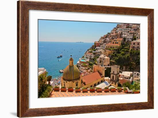 Cliffs of the Almafi Coast Italy-null-Framed Photo