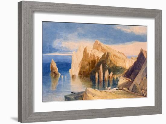 Cliffs on the North East Side of Point Lorenzo, Madeira-John Sell Cotman-Framed Giclee Print