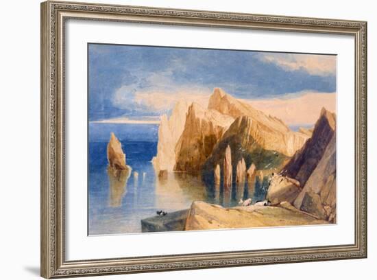 Cliffs on the North East Side of Point Lorenzo, Madeira-John Sell Cotman-Framed Premium Giclee Print