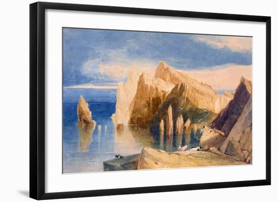 Cliffs on the North East Side of Point Lorenzo, Madeira-John Sell Cotman-Framed Premium Giclee Print