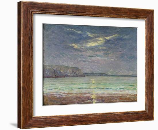 Cliffs with Setting Sun-Maxime Emile Louis Maufra-Framed Giclee Print