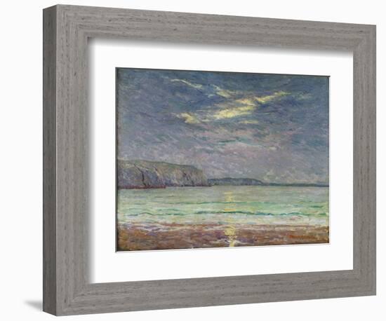 Cliffs with Setting Sun-Maxime Emile Louis Maufra-Framed Giclee Print