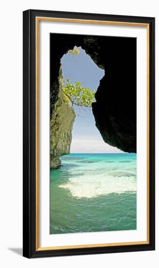 Cliffside Cave at Xtabi Hotel, Negril, Westmoreland, Jamaica-null-Framed Premium Photographic Print