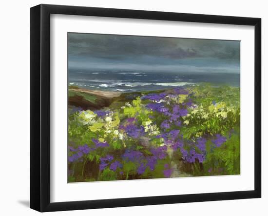 Cliffside Flowers-Sheila Finch-Framed Art Print