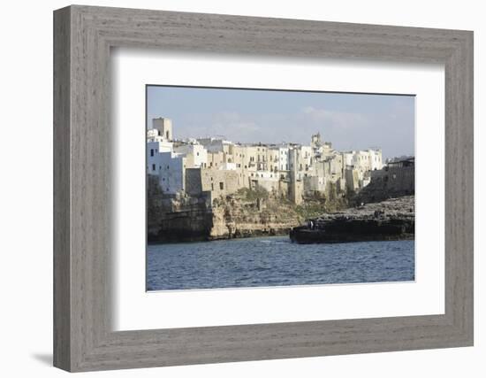 Clifftop Houses, Built onto Rocks, Forming the Harbour of Polignano a Mare-Stuart Forster-Framed Photographic Print