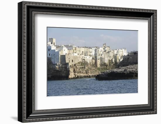 Clifftop Houses, Built onto Rocks, Forming the Harbour of Polignano a Mare-Stuart Forster-Framed Photographic Print