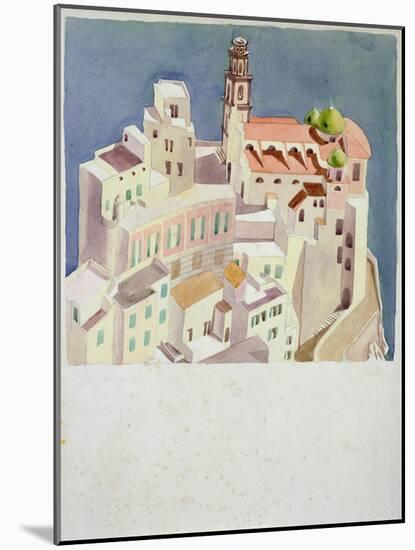 Clifftop Town, C.1930-John Armstrong-Mounted Giclee Print