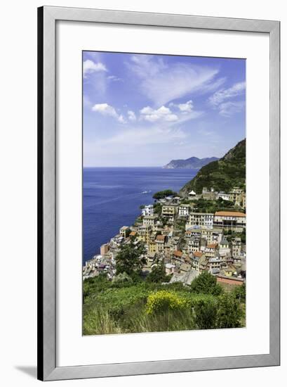 Clifftop Village of Riomaggiore, Cinque Terre, UNESCO World Heritage Site, Liguria, Italy, Europe-Gavin Hellier-Framed Photographic Print