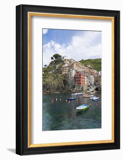 Clifftop Village of Riomaggiore, Cinque Terre, UNESCO World Heritage Site, Liguria, Italy, Europe-Gavin Hellier-Framed Photographic Print