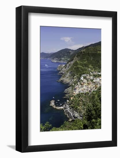 Clifftop Village of Riomaggiore, Cinque Terre, UNESCO World Heritage Site, Liguria, Italy, Europe-Gavin Hellier-Framed Photographic Print