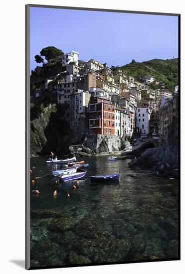 Clifftop Village of Riomaggiore, Cinque Terre, UNESCO World Heritage Site, Liguria, Italy, Europe-Gavin Hellier-Mounted Photographic Print